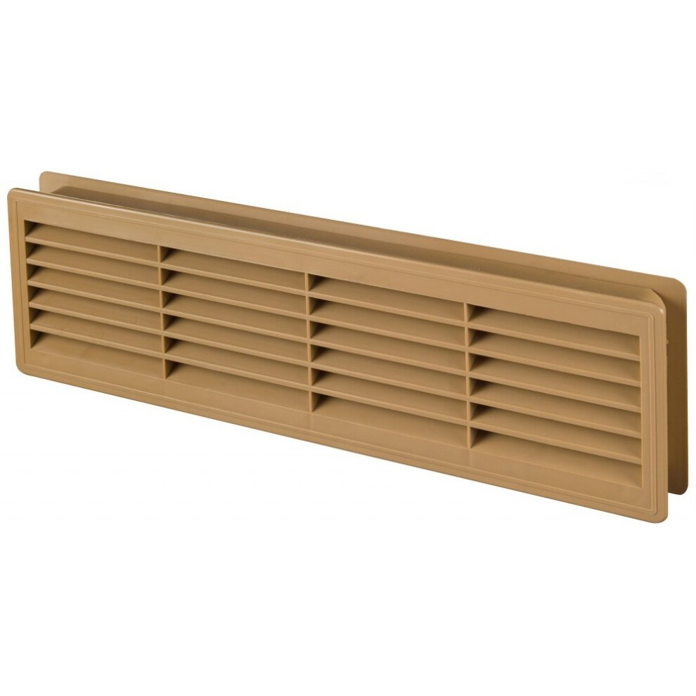 (Oak) 120x440mm Internal Door Plastic Ventilation Grille Air Vent Collar