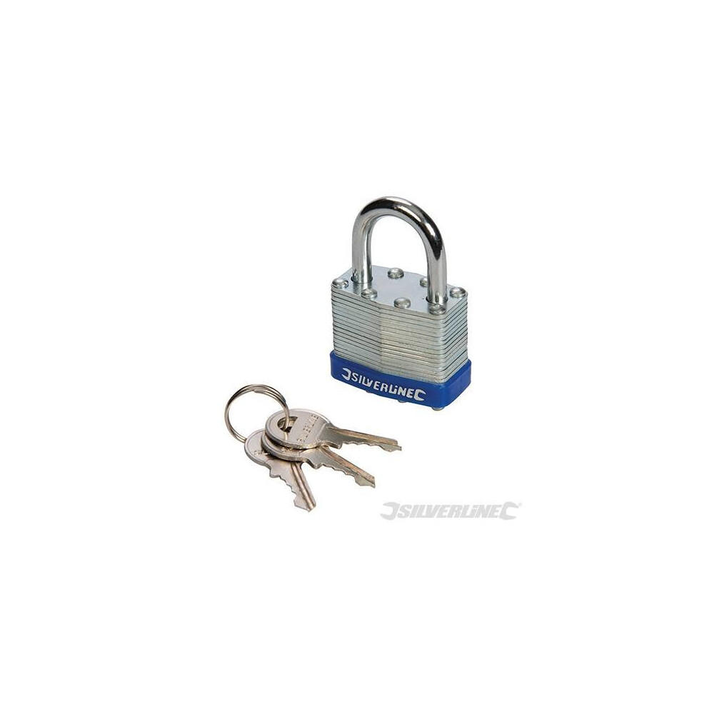Silverline (40Mm) Weather Resistant Laminated Padlocks Sizes Size 3