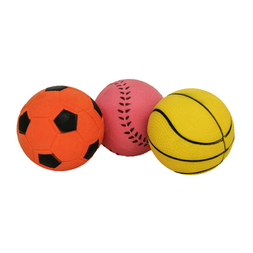 Rosewood Rubber Sports Balls 3 Pack