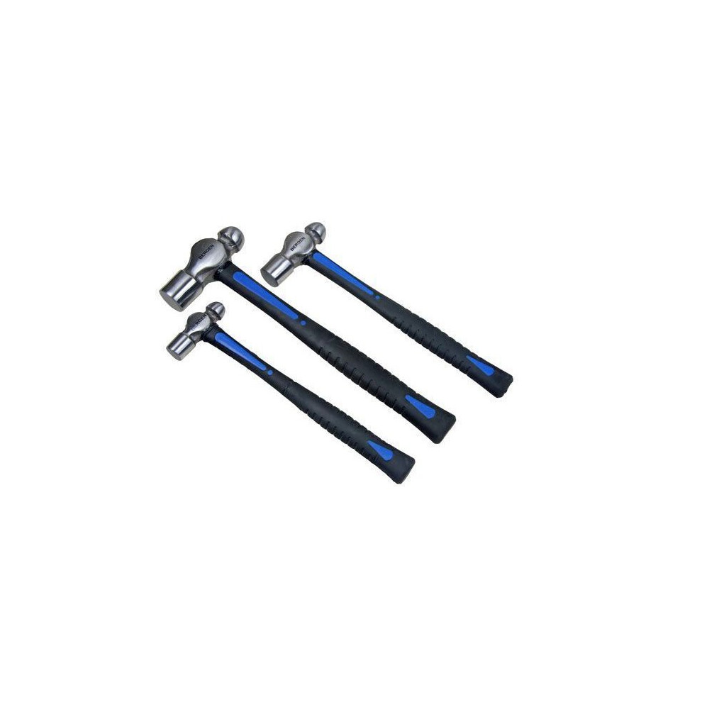 US PRO 3pc Ball Pein Hammers Set 8 16 32oz TPR Handle 1665