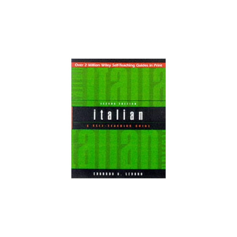 Italian: A Self-teaching Guide, Second Edition (Wiley SelfâTeaching Guides)