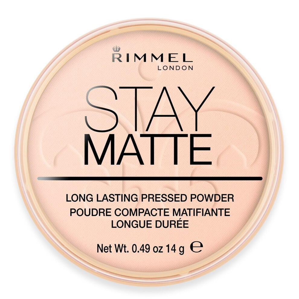 Rimmel London Stay Matte Pressed Powder, 002 Pink Blossom, 14 G