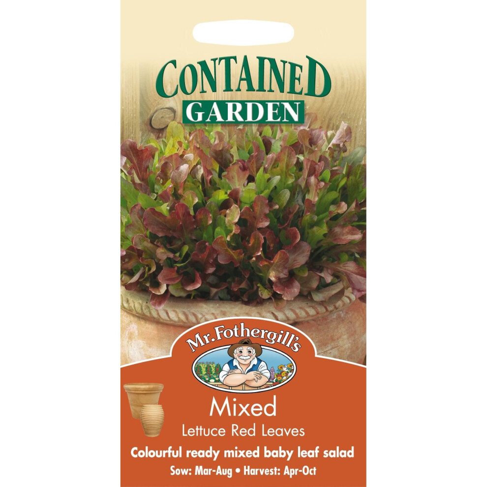 Mr Fothergills - Pictorial Packet - Vegetable - Mixed Lettuce Red Leaves - 1000 Seed