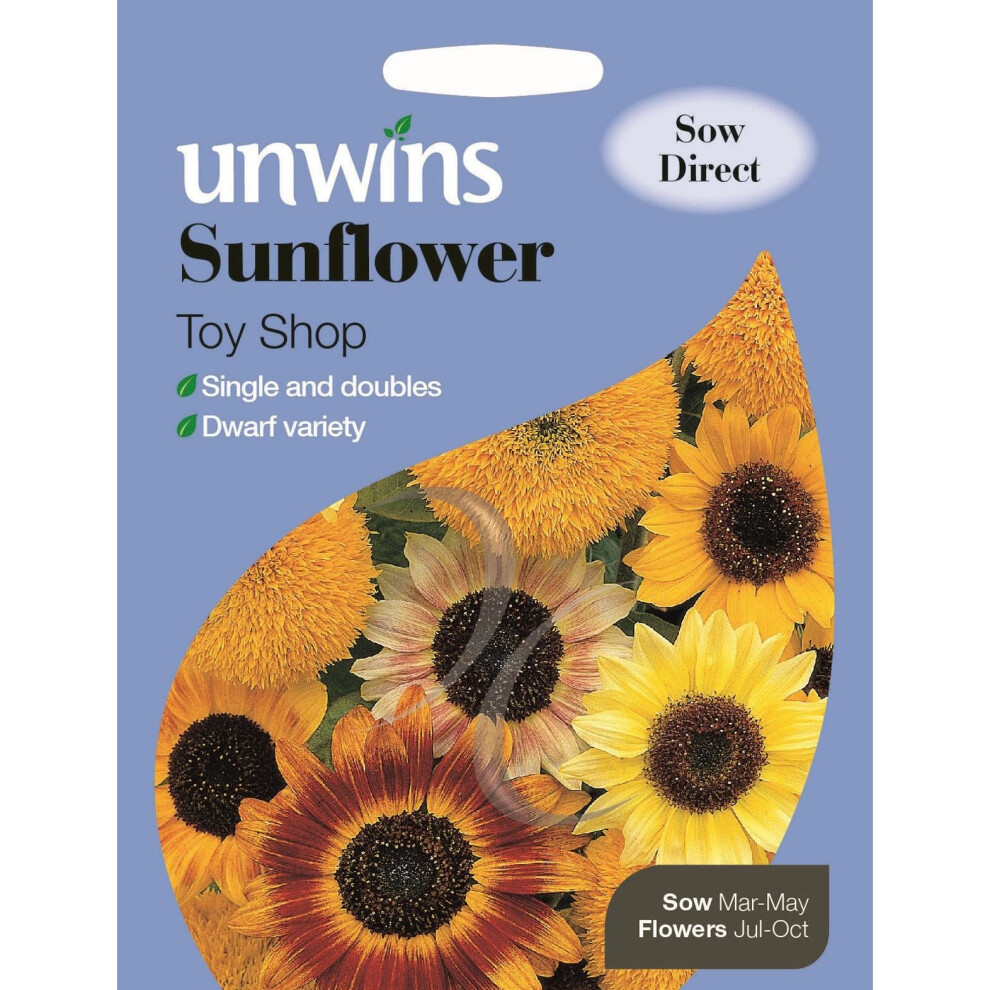 Unwins Grow Your Own Colourful Mix Toy Shop Sunflower Flower Seeds