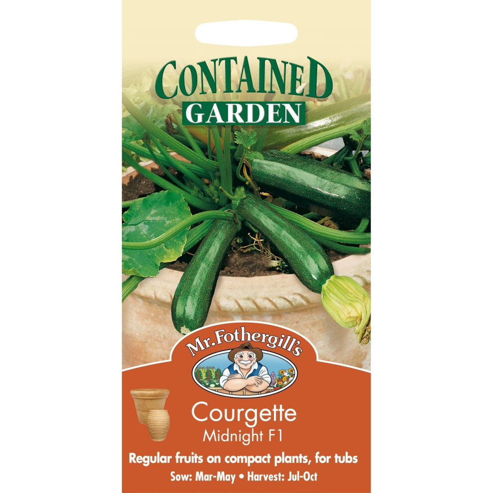 Mr Fothergill's - Pictorial Packet - Vegetable - Courgette Midnight F1 - 10 Seeds
