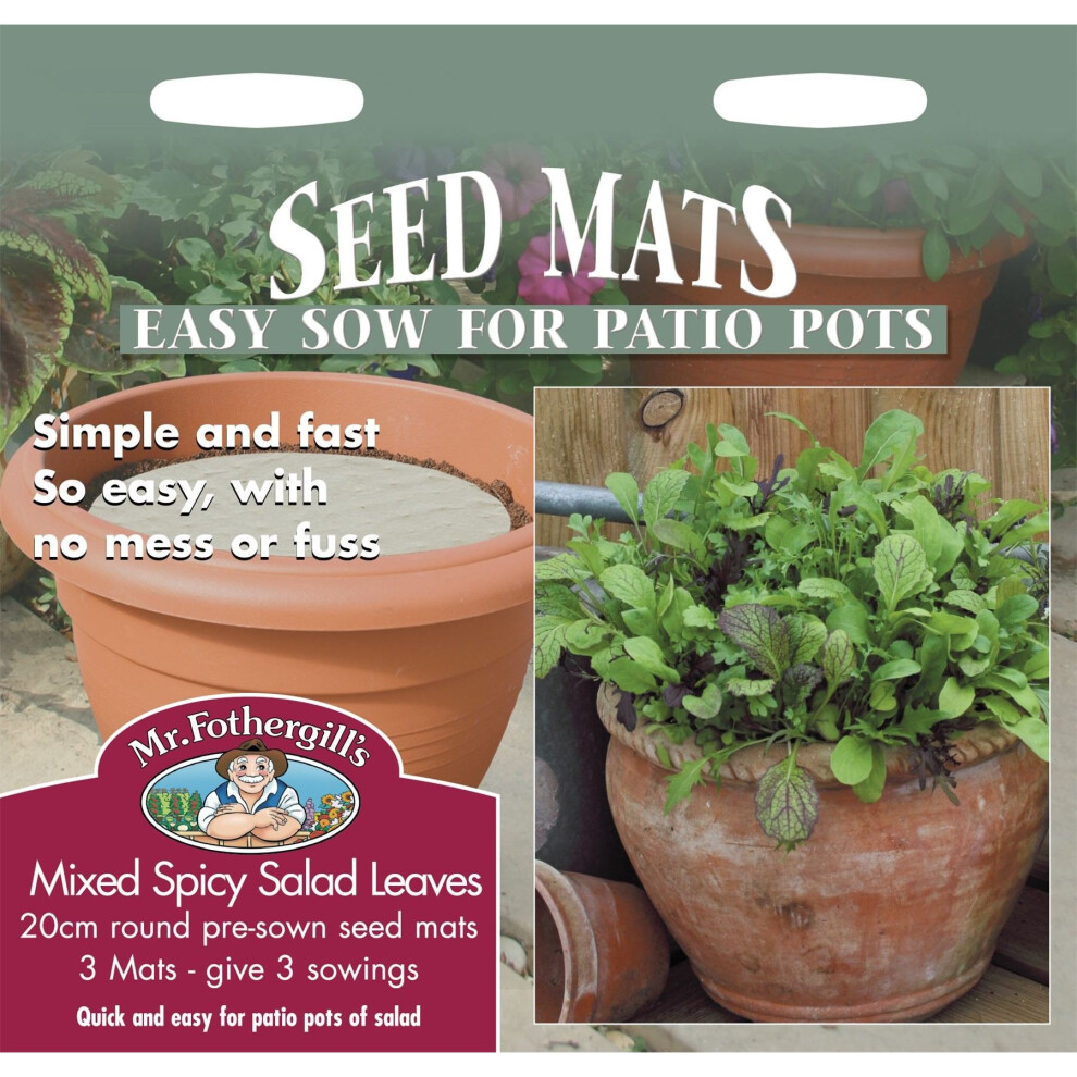 Mr Fothergills - Pictorial Packet - Salad - Mixed Spicy Salad Leaves - 20cm Mats