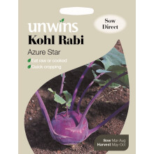 Unwins Pictorial Packet - Kohl Rabi Azure Star - 40 Seeds