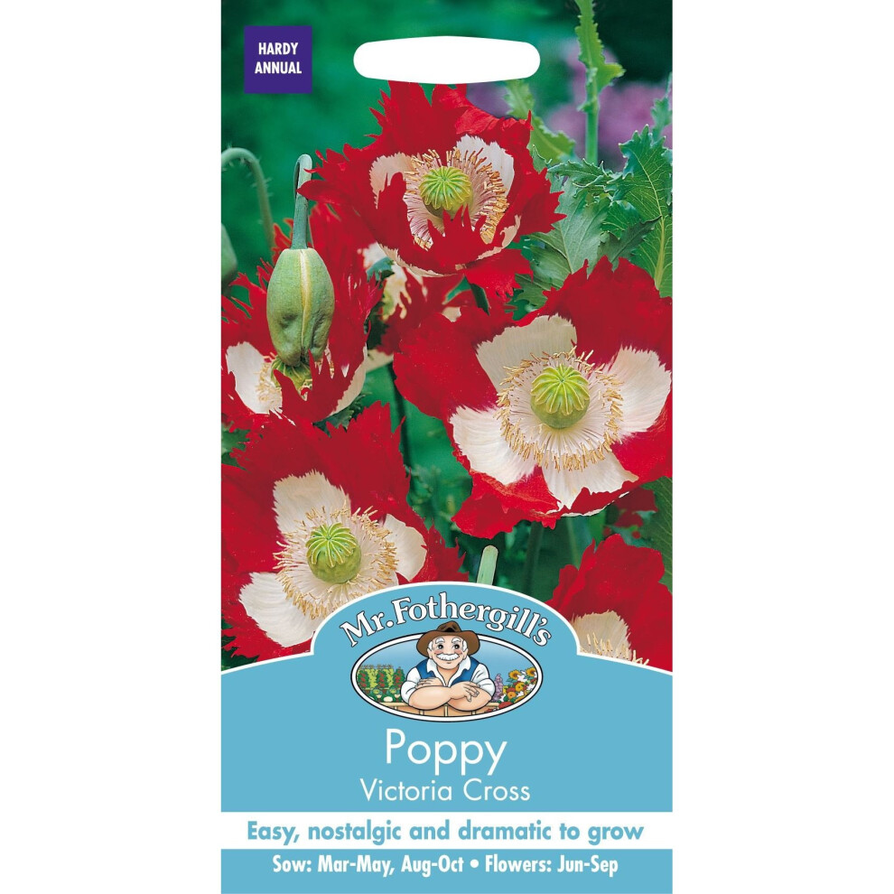 Mr Fothergills - Pictorial Packet - Flower - Poppy Victoria Cross - 250 Seeds