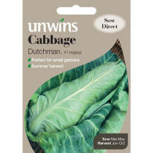 Unwins Grow Your Own Cabbage Dutchman F1 Veg Summer Harvest Seeds