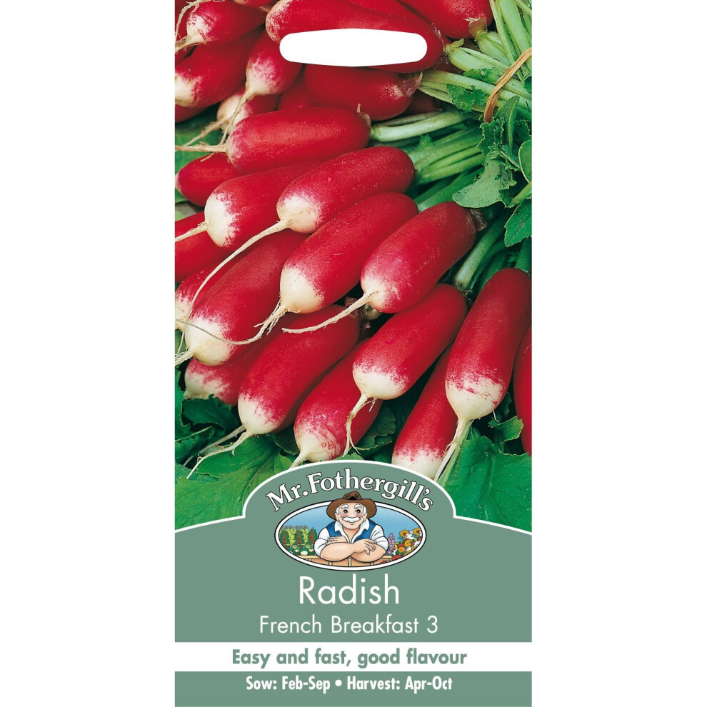 Mr Fothergill's - Pictorial Packet - Vegetable - Radish French Breakfast 3 - 1000 Seeds
