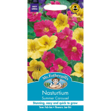 Mr Fothergills - Pictorial Packet - Flower - Nasturtium Summer Carousel - 25 Seeds