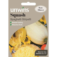 Unwins Pictorial Packet - Squash Spaghetti Stripetti - 8 Seeds