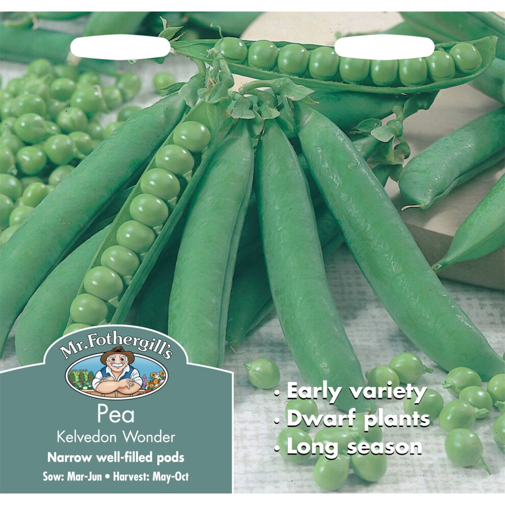 Mr Fothergill's - Pictorial Packet - Vegetable - Pea Kelvedon Wonder - 400 Seeds