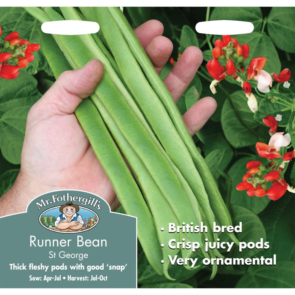 Mr Fothergills - Pictorial Packet - Vegetable - Runner St George - 40 Seeds