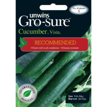 Unwins Grow Your Own Cucumber Vista F1 Vegetable Seeds