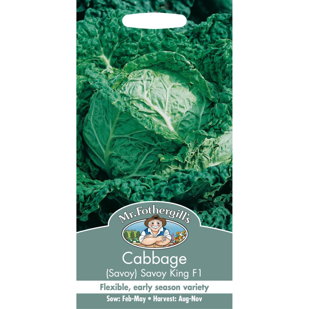 Mr Fothergill's - Pictorial Packet - Vegetable - Savoy Cabbage King F1 - 50 Seeds