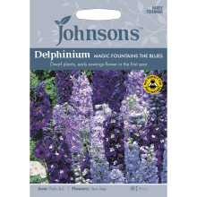Johnsons Seeds - Pictorial Pack - Flower - Delphinium Magic Fountains - 40 Seeds