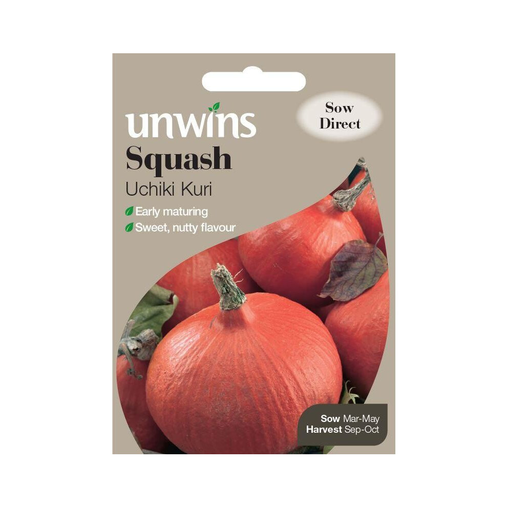 Unwins Pictorial Packet - Squash Uchiki Kuri - 8 Seeds