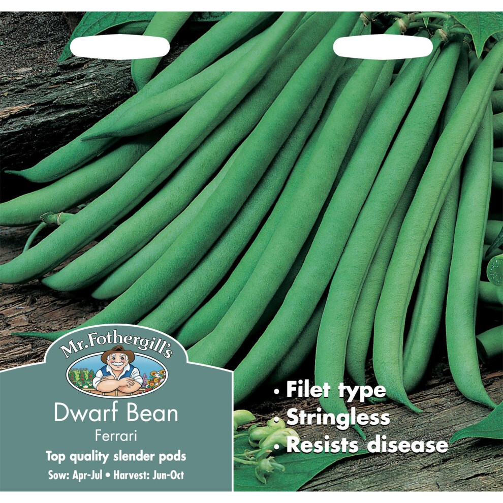 Mr Fothergill's - Pictorial Packet - Vegetable - Dwarf Bean Ferrari - 100 Seeds