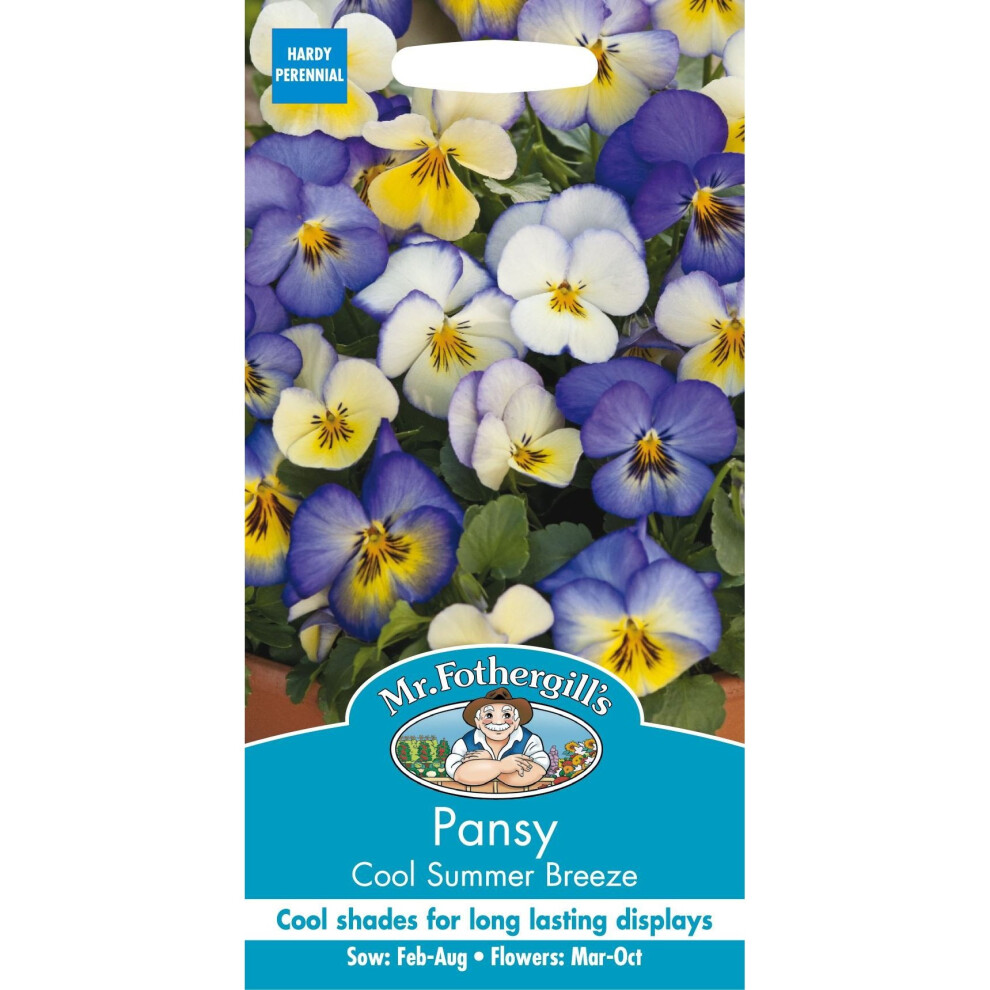 Mr Fothergills - Pictorial Packet - Flower - Pansy Cool Summer Breeze - 30 Seeds