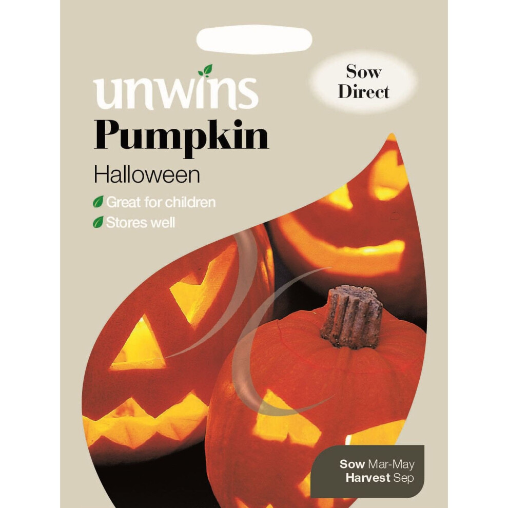 Unwins Pictorial Packet - Pumpkin Halloween - 8 Seeds