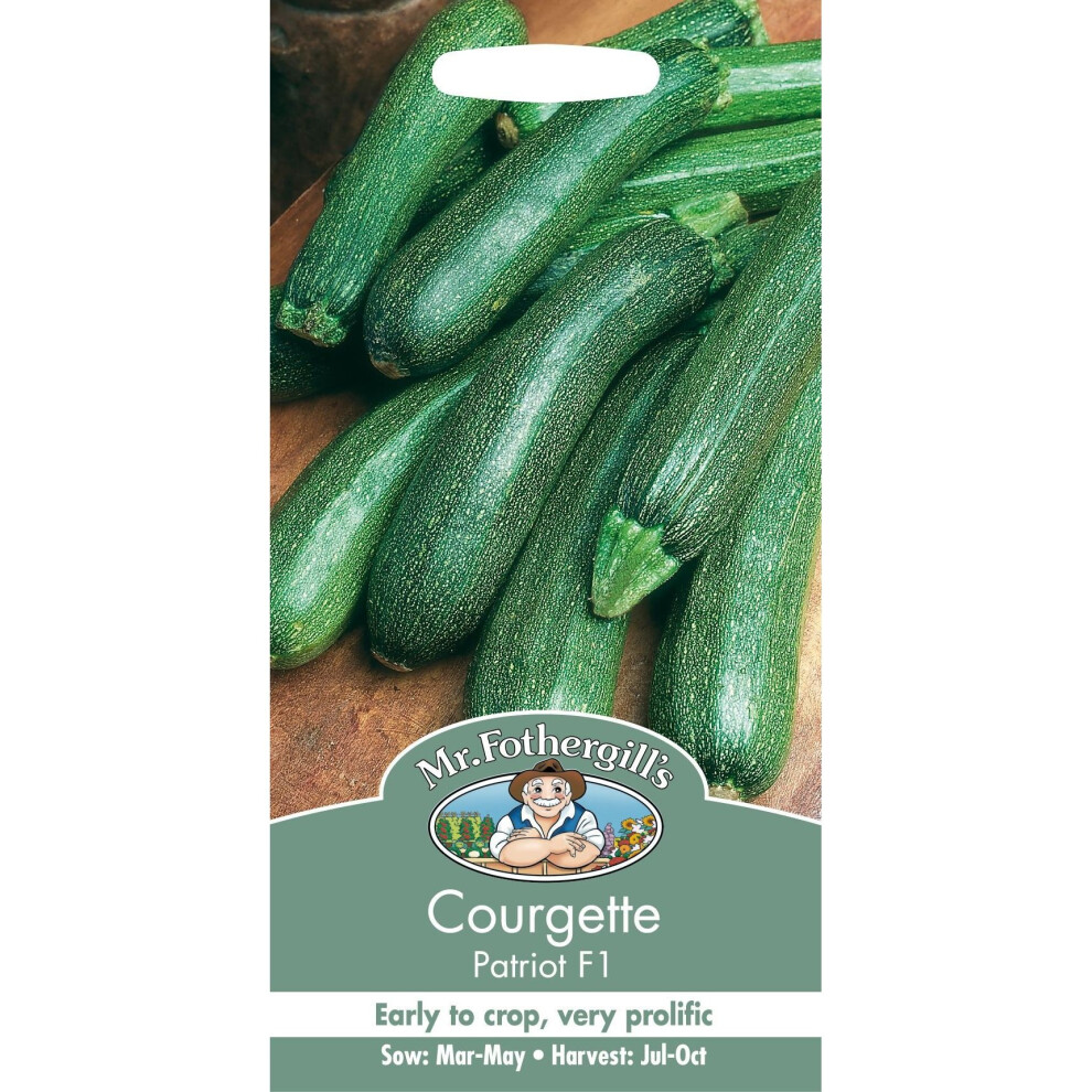 Mr Fothergill's - Pictorial Packet - Vegetable - Courgette Patriot F1 - 10 Seeds