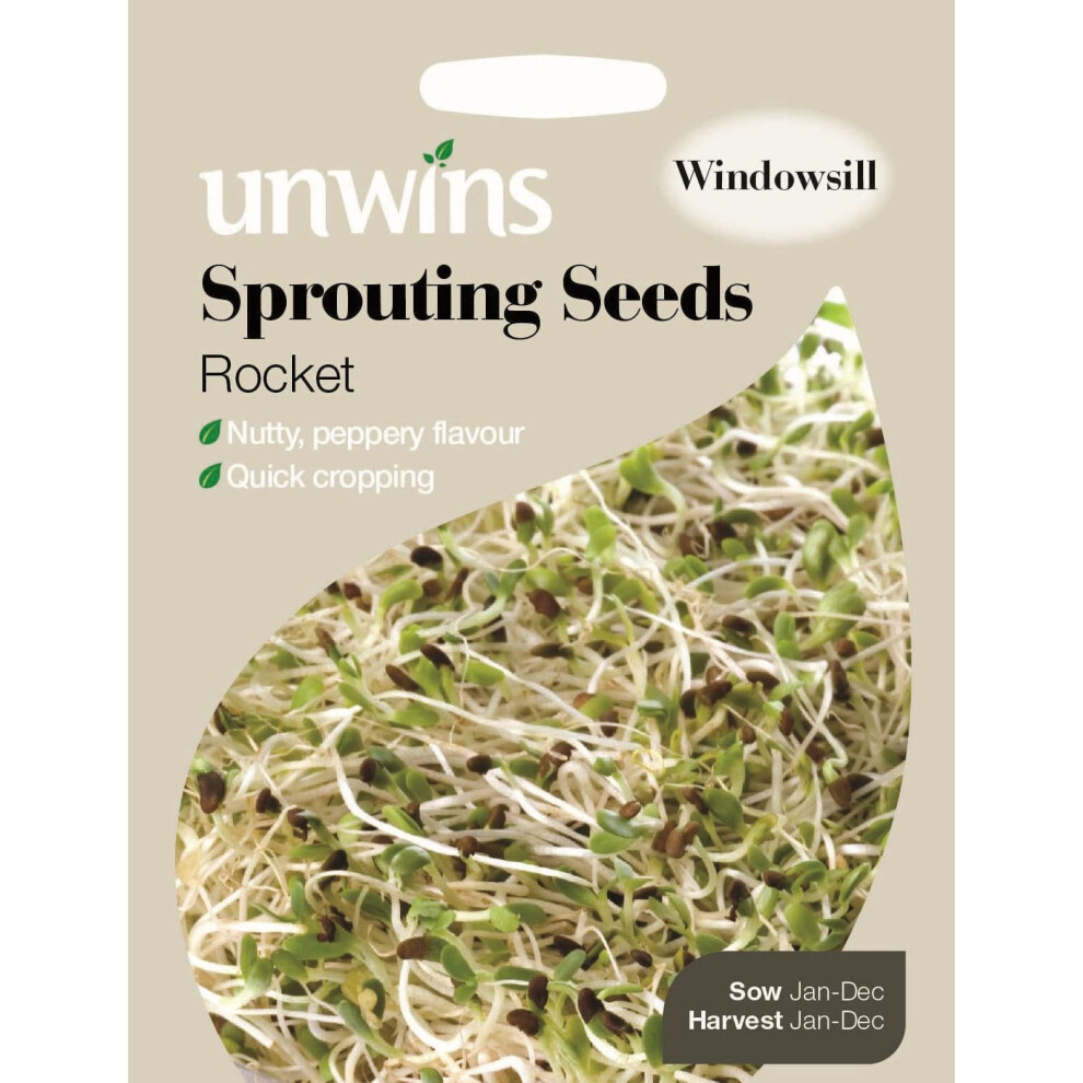 Unwins Pictorial Packet - Sprouting Seeds Rocket - 6000 Seeds