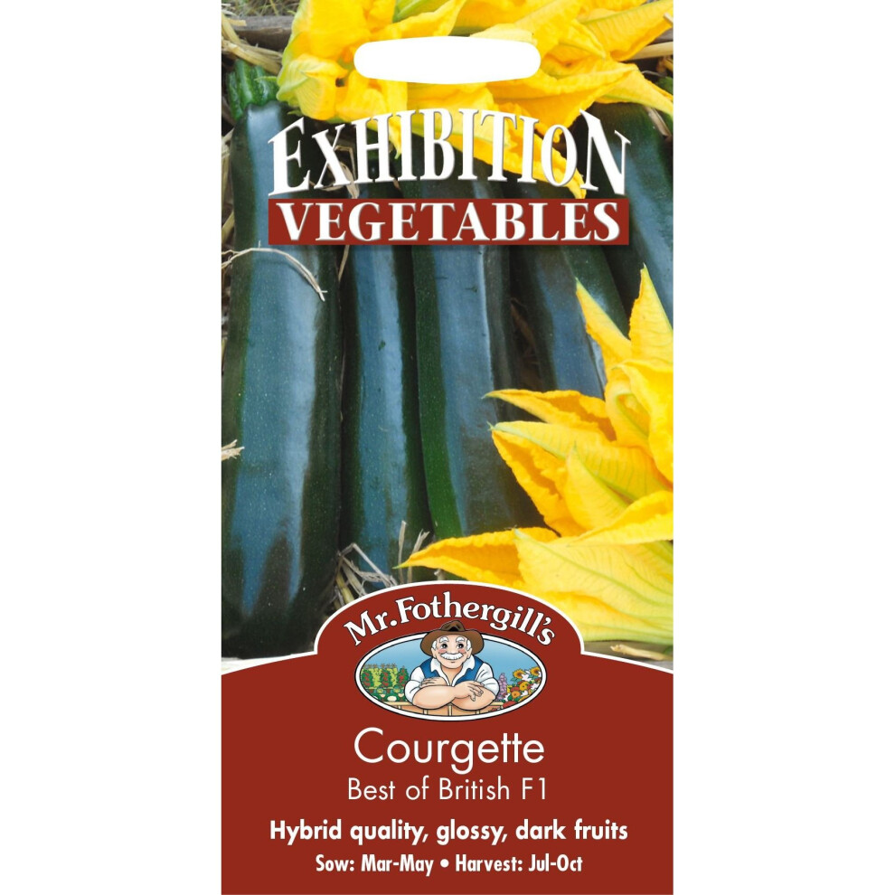 Mr Fothergills - Pictorial Packet - Vegetable - Courgette - Best of British F1 - 10 Seeds