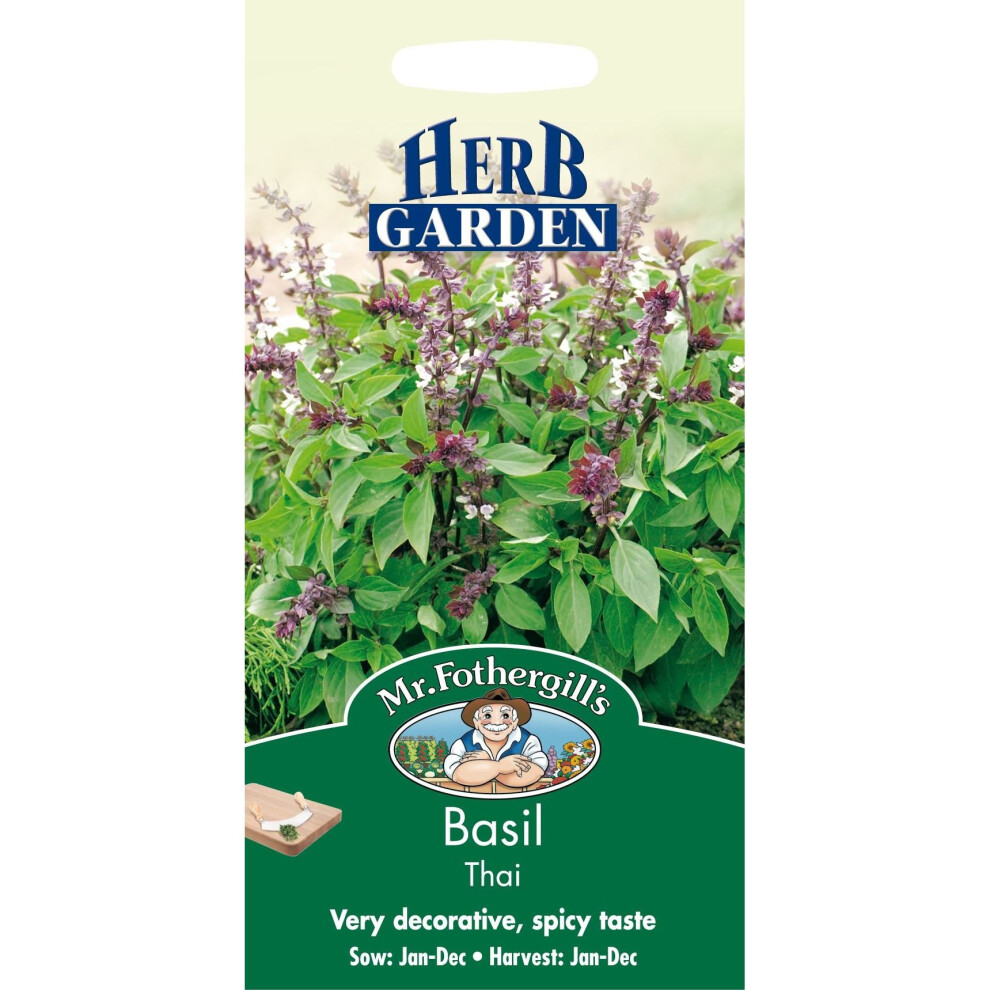 Mr Fothergill's - Pictorial Packet - Herb - Basil Thai - 300 Seeds