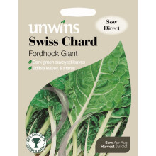 Unwins Pictorial Packet - Swiss Chard Fordhook Giant - 250 Seeds