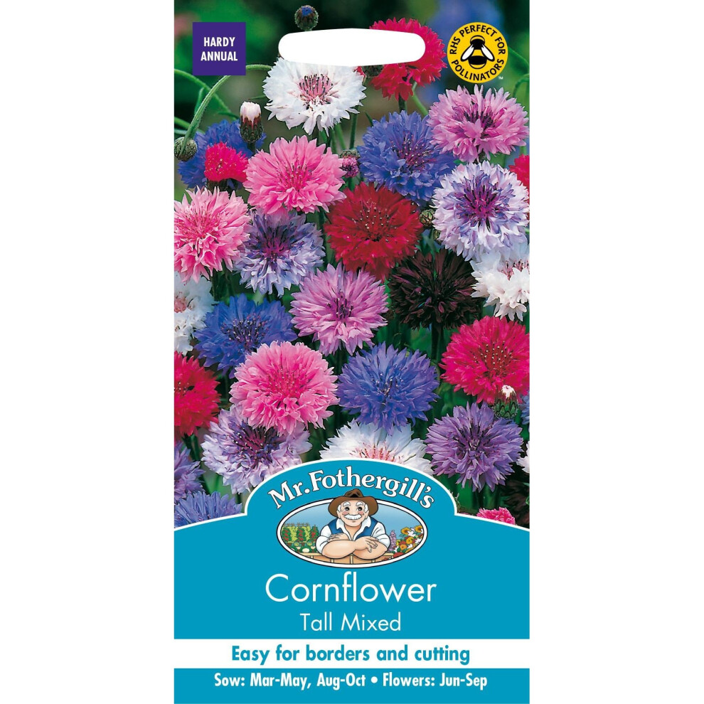 Mr Fothergill's - Pictorial Packet - Flower - Cornflower Tall Mixed - 500 Seeds