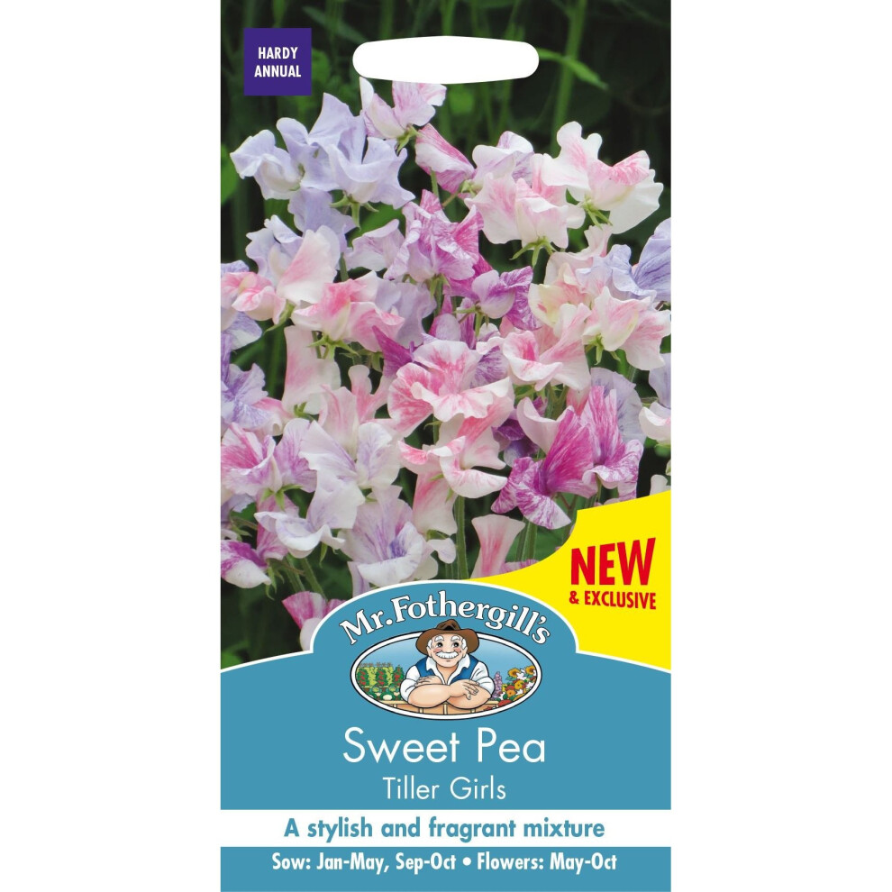 Mr Fothergills - Pictorial Packet - Flower - Sweet Pea Tiller Girls - 20 Seeds