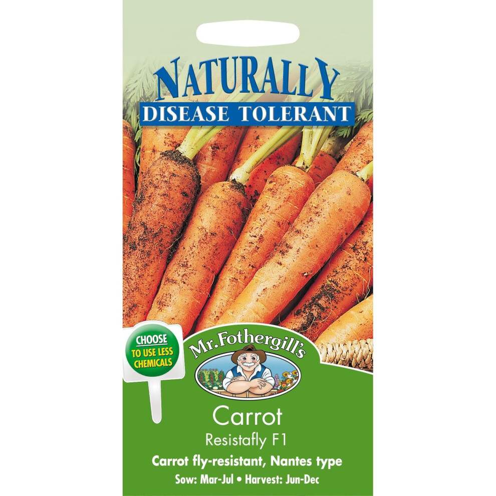 Mr Fothergill's Resistafly F1 Carrot - Pictorial Packet, 400 Seeds - Fly-Resistant Nantes-Type