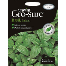 Unwins Pictorial Packet - Herb Basil Italian - 50 Seeds