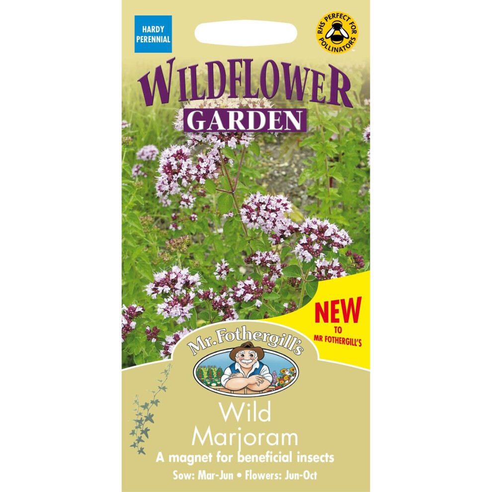 Mr Fothergills - Pictorial Packet - Wildflower - Wild Marjoram - 1000 Seeds