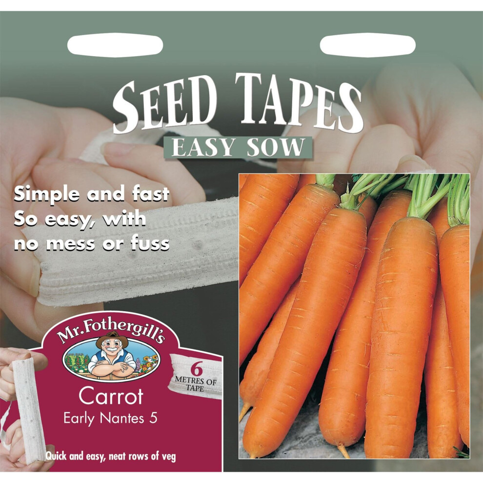 Mr Fothergill's - Pictorial Packet - Vegetable - Carrot - Early Nantes Seed Tapes