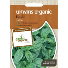 Unwins Pictorial Packet - Herb Basil Italian (Organic) - 550 Seeds