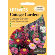 Unwins Grow Your Own Cottage Garden Border Perennials Mix Flower Seeds