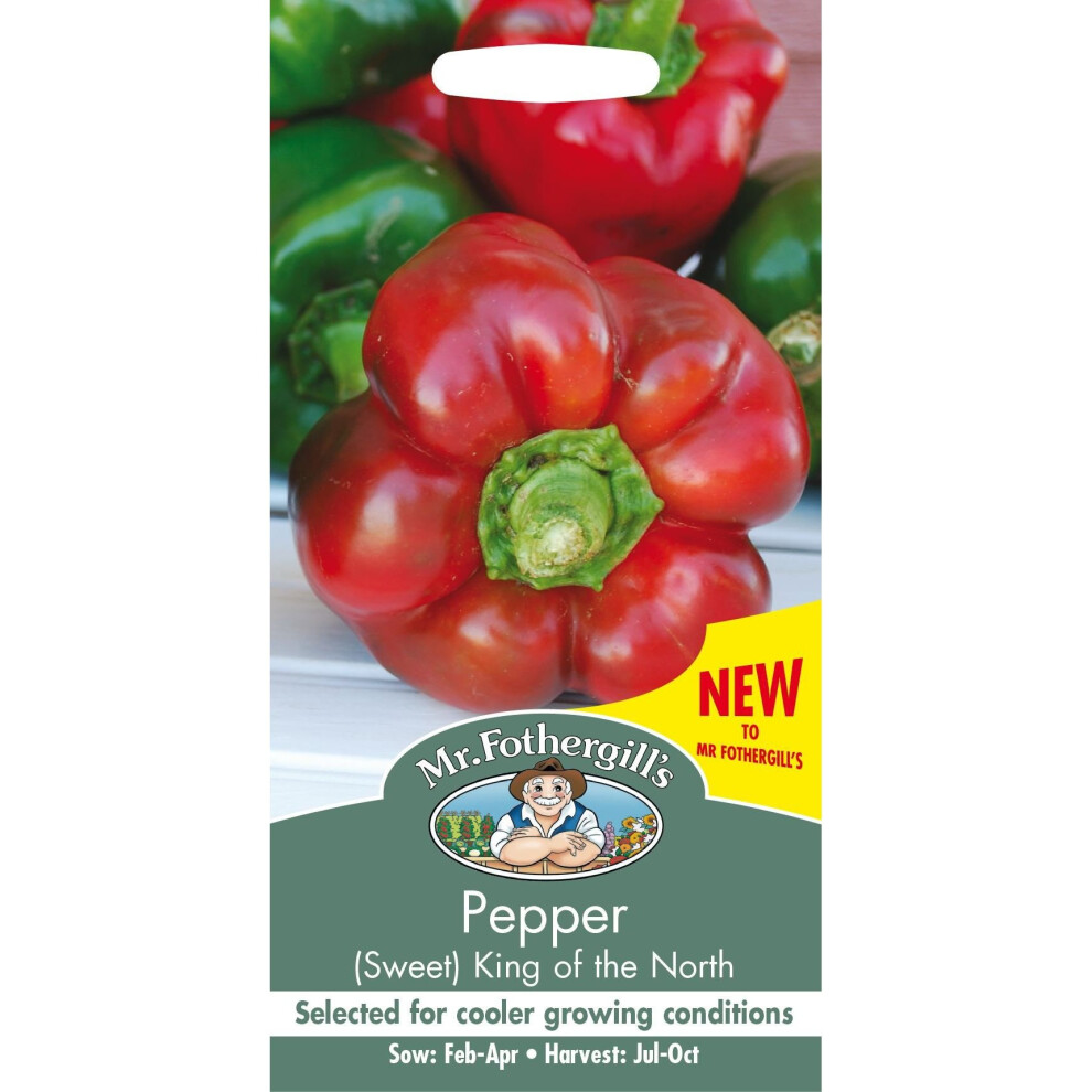 Mr Fothergills - Pictorial Packet - Vegetable - Sweet Pepper - King of the North - 20 Seeds