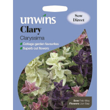 Unwins Grow Your Own Strong Clary Claryssima Attractive Flower Seeds
