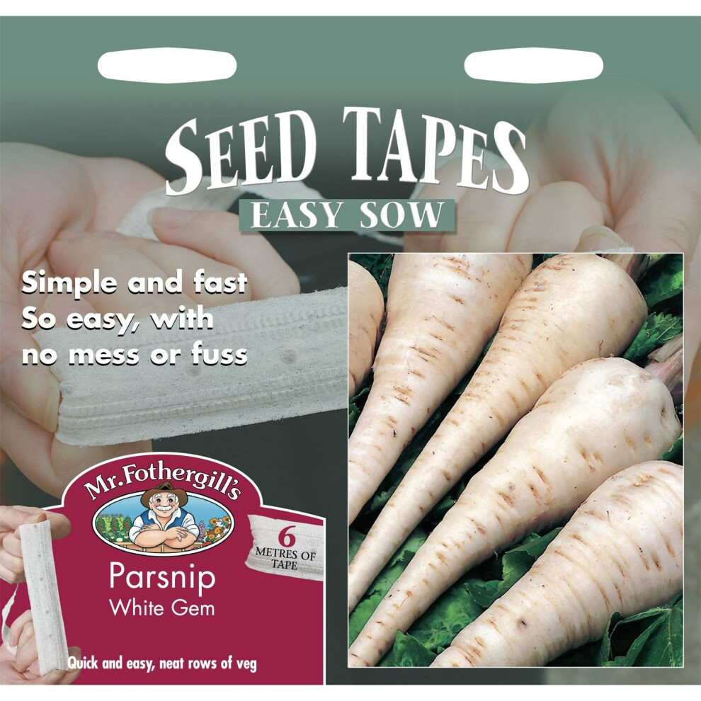 Mr Fothergill's - Pictorial Packet - Vegetable - Parsnip White Gem Seed Tape