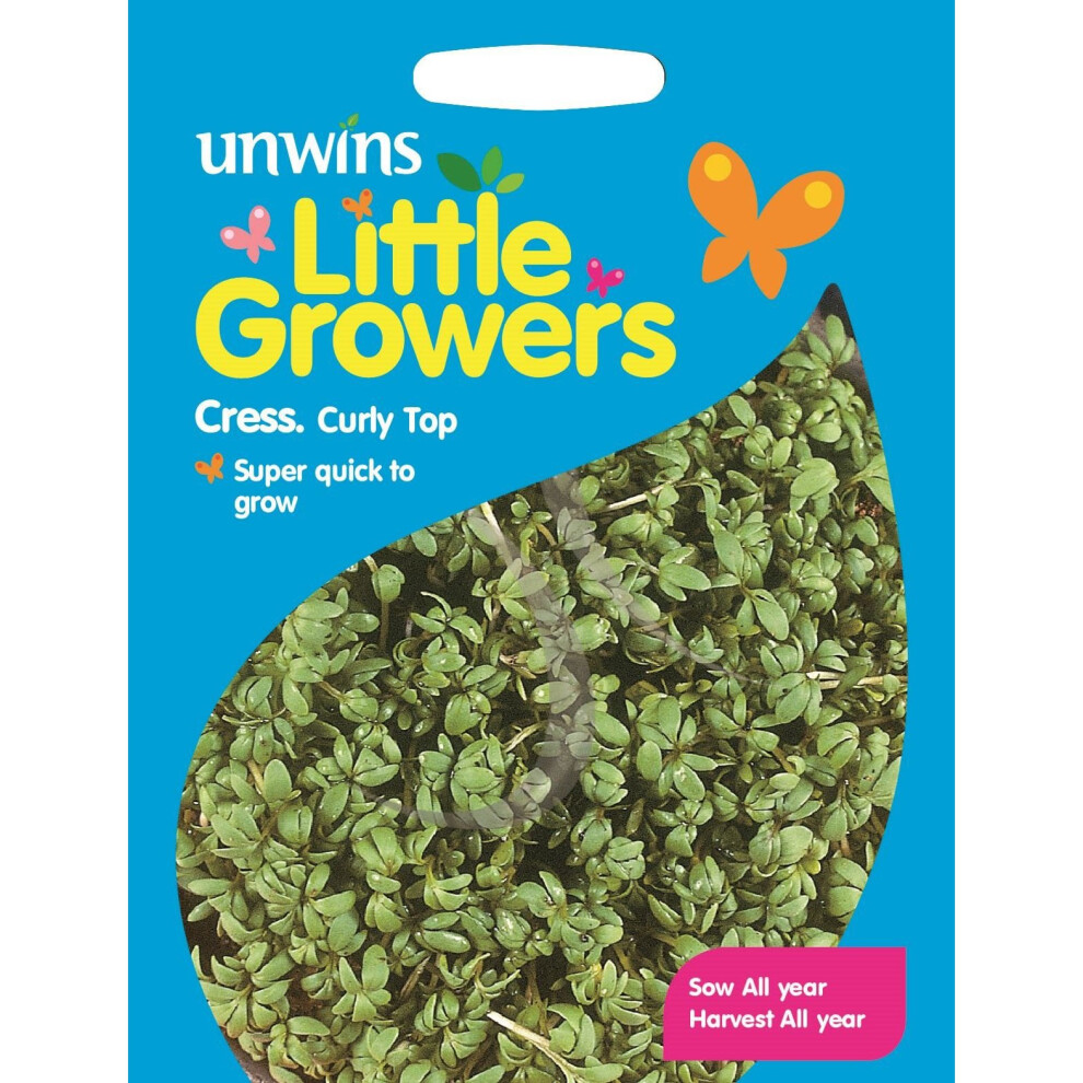 Unwins Grow Your Own Little Growers Curly Top Cress Vegetable Seeds