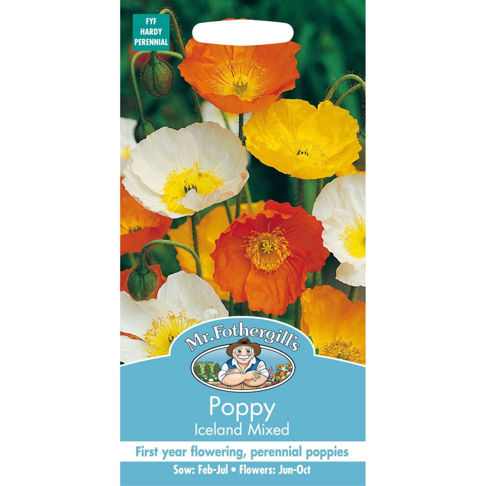 Mr Fothergill's - Pictorial Packet - Flower - Poppy Iceland Mixed - 2000 Seeds