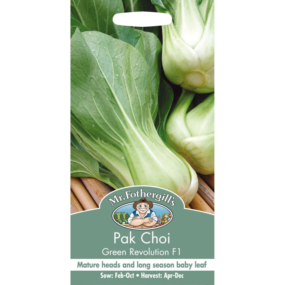 Mr Fothergill's - Pictorial Packet - Vegetable - Pak Choi Revolution F1 - 175 Seeds Green