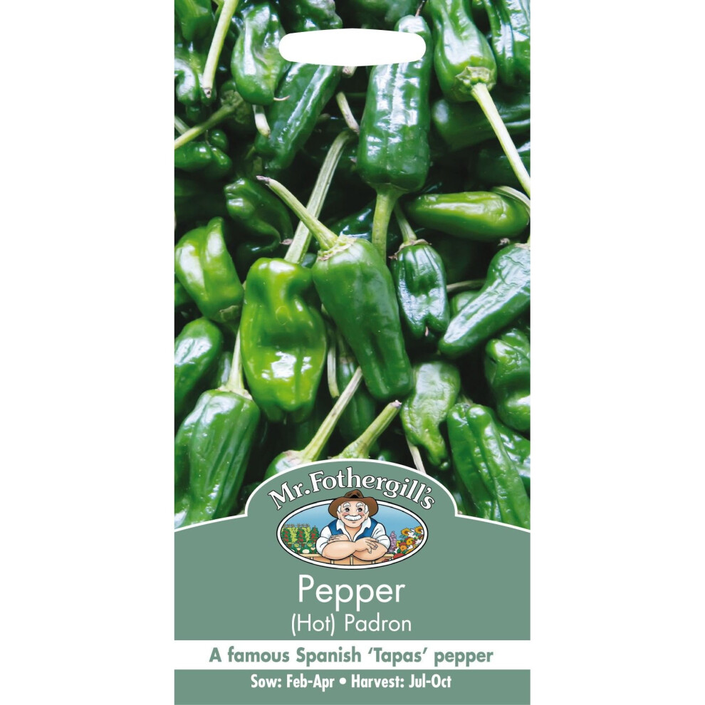 Mr Fothergills - Pictorial Packet - Vegetable - Pepper Hot Padron - 20 Seeds