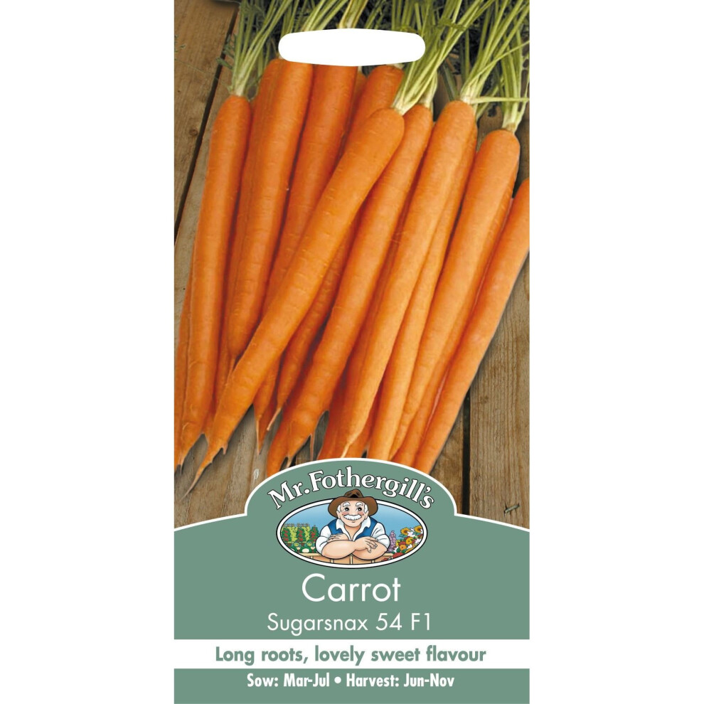 Mr Fothergills - Pictorial Packet - Vegetable - Carrot - Sugarsnax 54 F1 - 500 Seeds