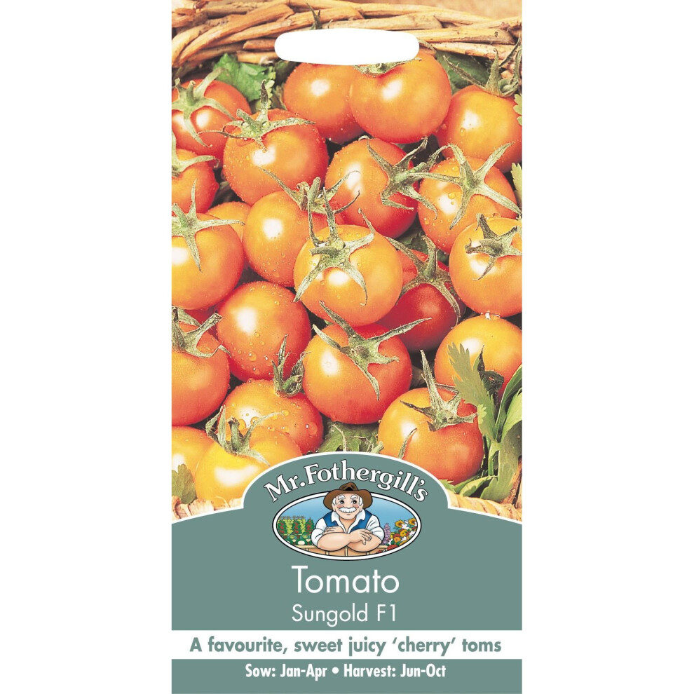 Mr Fothergill's - Pictorial Packet - Vegetable - Tomato Sungold F1 - 8 Seeds Golden