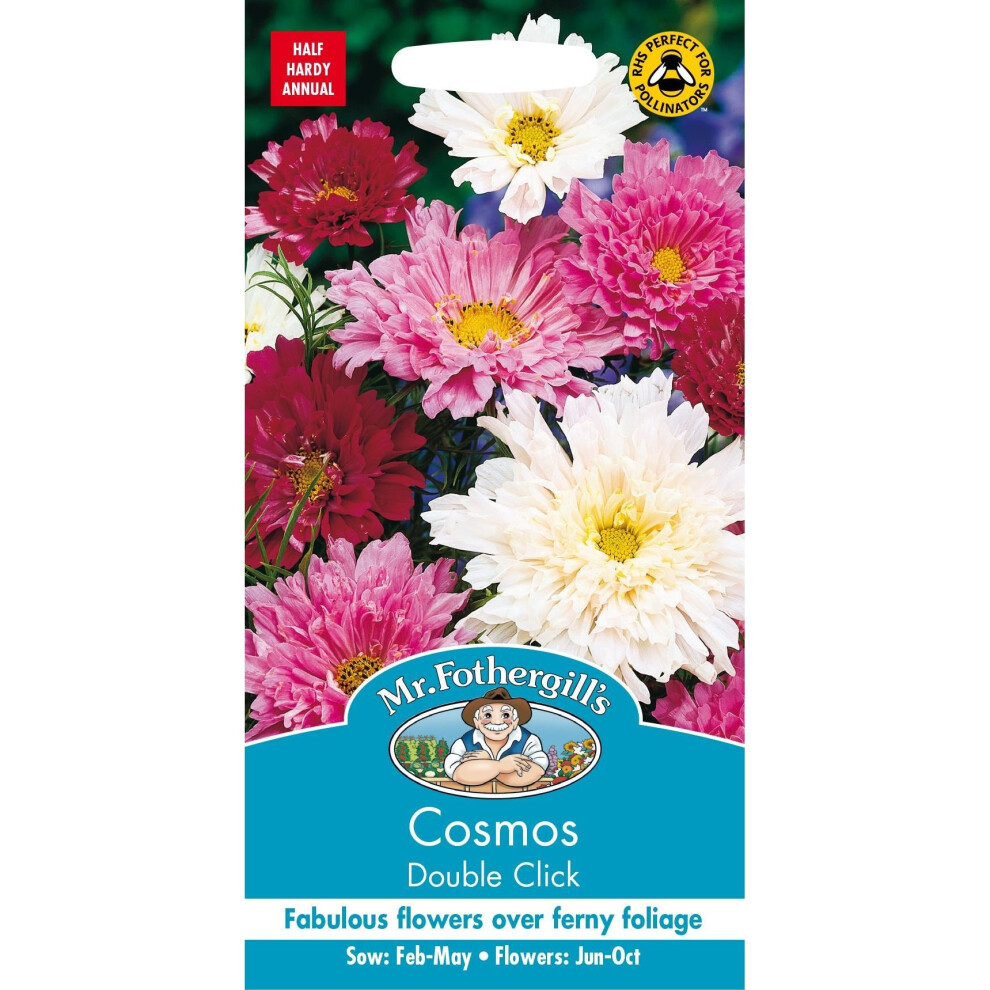 Mr Fothergills - Pictorial Packet - Flower - Cosmos Double Click - 30 Seeds