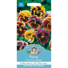 Mr Fothergills - Pictorial Packet - Flower - Pansy Frou Frou Mixed - 75 Seeds