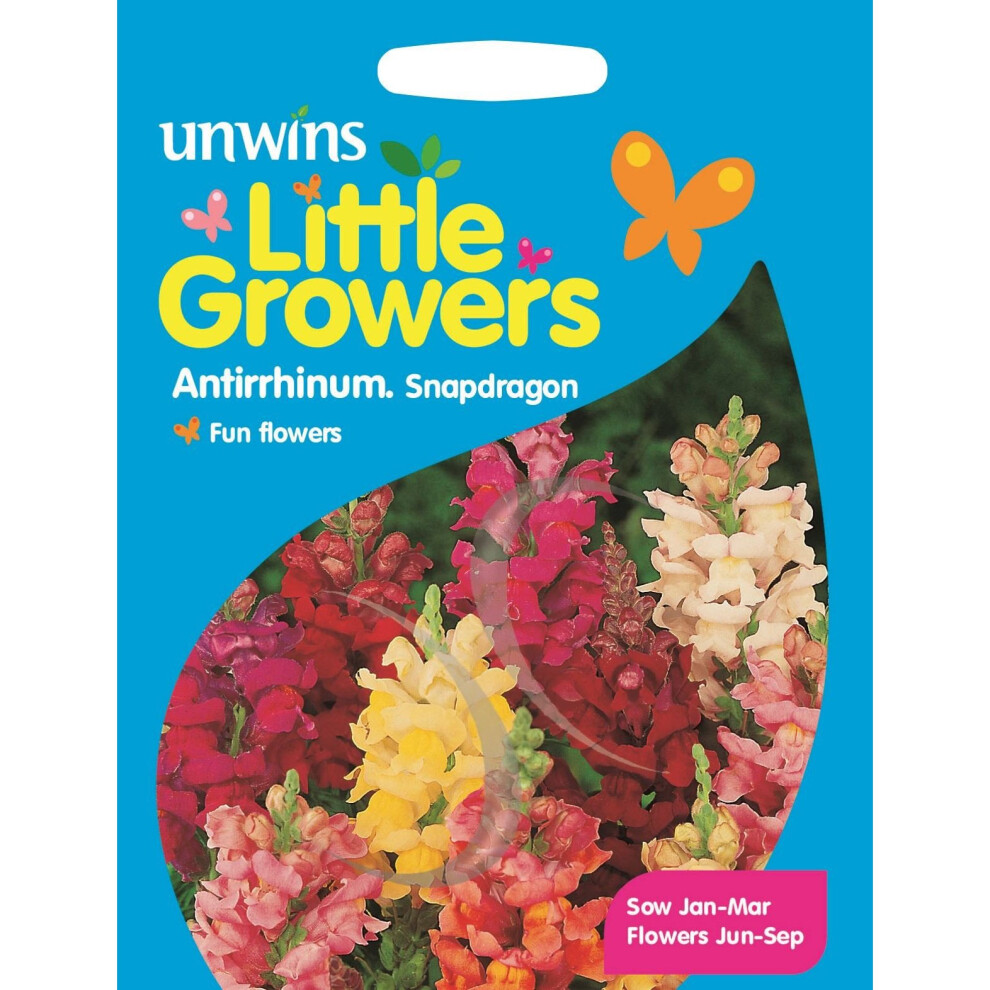 Unwins Grow Your Own Little Growers Antirrhinum Snapdragon Fun Flower Seeds